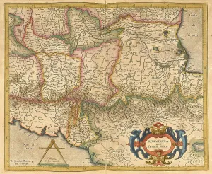 Southern Europe Maps Impressions: Atlas, map from 1623, Romandiola