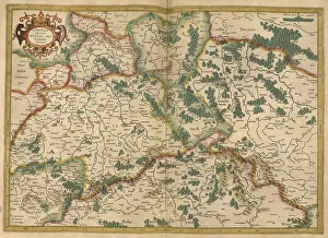 Central Europe Illustration Impressions: Atlas, map from 1623, Saxoniae