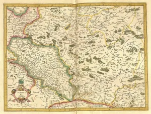 Eastern Europe Maps Impressions: Atlas, map from 1623, Silesia, Poland