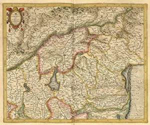Atlas, carte de 1623, Tyrol, Émilie-Romagne.