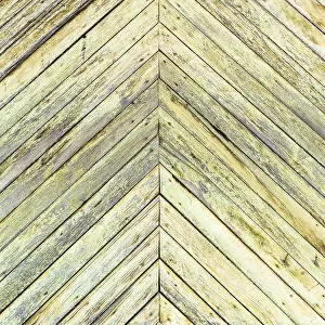 Old Wooden House Impressions: Background with herringbone pattern of shabby