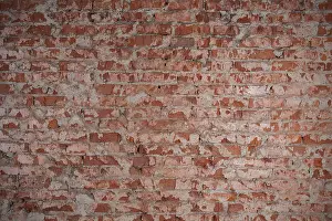 Deserted City View Impressions: Background of red brick wall pattern texture
