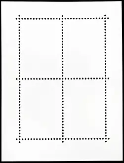 No People In The Background Image Impressions: Background from reverse side of four postage stamp sheet