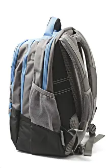 Deserted White Background Photo Impressions: Backpack isolated on white background