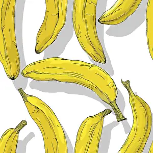Editable Vector Template Impressions: Bananas repeating pattern, editable vector template
