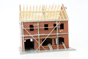 House Building Process Impressions: Bare brickwork, model