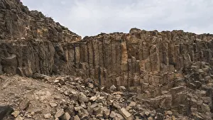 Volcanic Rock Formations Spain Impressions: Basalt columns, Viewpoint of the columns