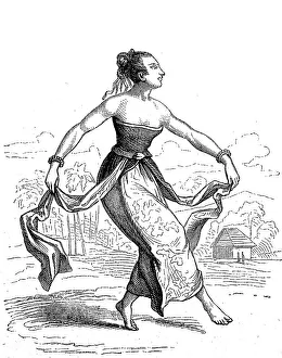 Southeast Asian Ethnic Group Impressions: Bayadere, exotic dancer from Java