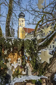 Bernried Monastery Winter Impressions: Bernried Monastery with cot in winter