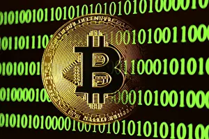 Bitcoin Binary Code Impressions: Bitcoin with binary code
