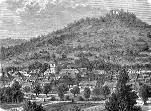 Black And White Rock Formations Impressions: Blankenburg with the Greifenstein in Thuringia