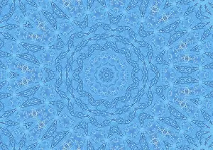 Geometric Artwork Impressions: Blue abstract background with pattern of thin lines