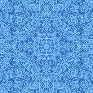 Geometrical Abstract Design Impressions: Blue background with abstract pattern