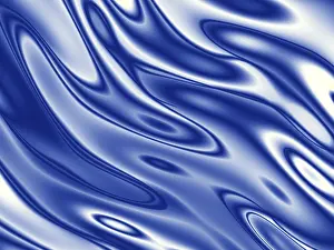 Art Numérique Impressions: Motif d'onde bleue.