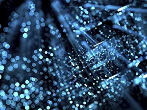 Abstract Technology Background Impressions: Blurred technology background - abstract computer-generated image