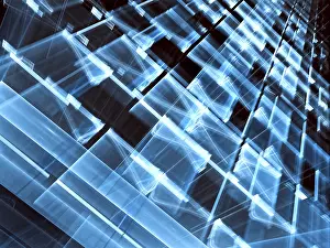 Abstract Computer Image Impressions: Blurred technology background - abstract computer-generated image