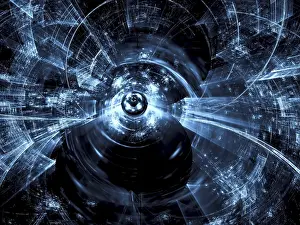 Abstract Computer Art Impressions: Blurred technology background - abstract computer-generated image