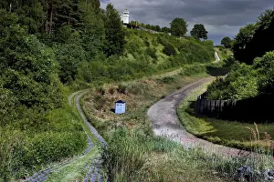 Inner German Border Impressions: Border fortification with column path