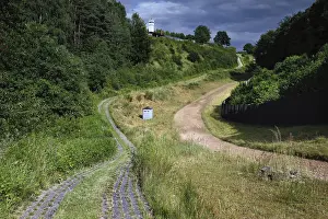 Inner German Border Impressions: Border fortification with column path