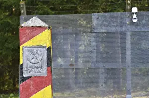 East Germany Border Impressions: Border post on the former GDR border