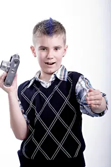Old Camera Impressions: Boy with old camera