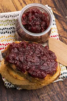 Baked Goods Nutrition Impressions: Bread with sweet cherry jam