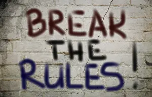 Deserted Landscape Image Impressions: Break The Rules Concept