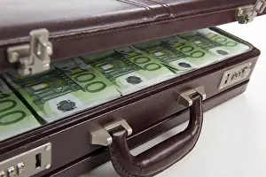 Briefcase Full Of Money Impressions: Briefcase full of banknotes