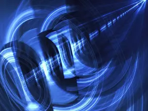 Fractal Art Background Impressions: Bright technology background - abstract computer-generated image