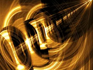 Abstract Computer Generated Image Impressions: Bright technology background - abstract computer-generated image