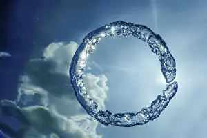 Deserted Ocean Scene Impressions: Bubble Ring Underwater, Ring Bubble