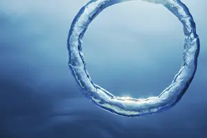 Deserted Ocean Scene Impressions: Bubble Ring Underwater, Ring Bubble