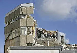 Demolition Site Impressions: Building in the process of being torn down