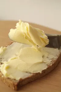 Freshly Baked Bread Impressions: Buttered bread
