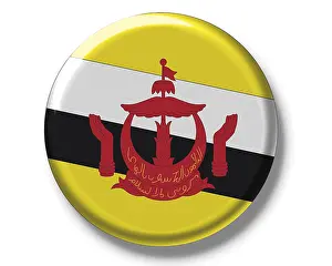 Brunei Impressions: Bouton, drapeau de Brunei.