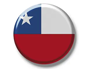 Chile Flag Impressions: Button, flag of Chile