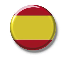 Spain Flag Impressions: Button, flag of Spain
