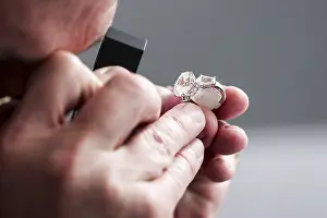 Gemstone Inspection Impressions: Checking a ring with a gemstone for authenticity