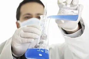 Scientific Research Equipment Impressions: Chemist in a lab