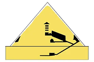 Ancient Egyptian Pyramids Impressions: Cheops pyramid, schematic representation