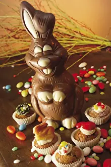 Easter Chocolate Bunny Impressions: Chocolate Easter bunny and Easter muffins