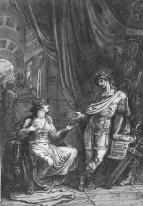 Ancient Egypt Artwork Impressions: Cleopatra asks Caesar for help