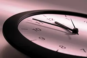 Studio Shot Of A Clock Impressions: Clock - five to twelve