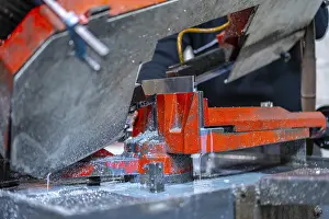 Control System Inspection Impressions: Close-up of a modern computer numeric control milling machine