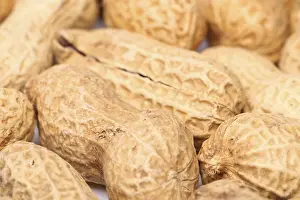 Legume Plant Impressions: Close-up of some peanuts. background of some peanuts