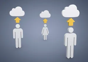 Data Protection Impressions: Cloud, internet, symbolic image for cloud computing