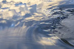 Scandinavian Water Reflections Impressions: Cloud reflection in a stream, abstract