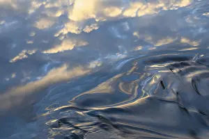 Northern Europe Waterfront Scenes Impressions: Cloud reflection in a stream, abstract
