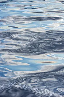 Deserted Danish Coastline Impressions: Clouds reflected on the surface of the sea