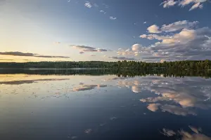 Water Surface Reflection Impressions: Clouds reflected on the water surface